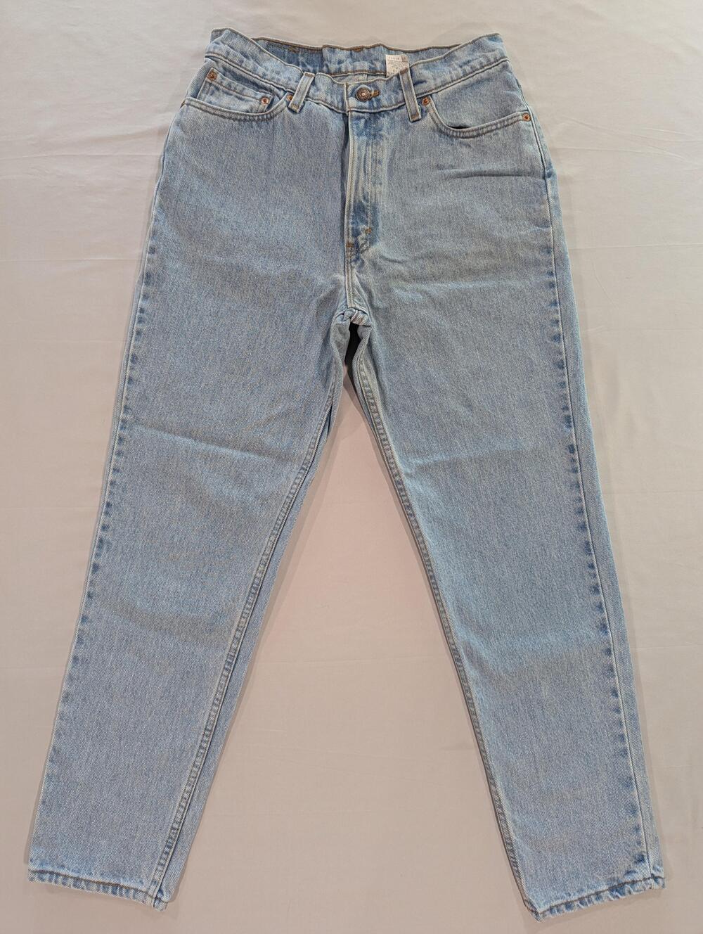 Vintage USA Levi's Jeans Juniors 13 JR S Blue Light Wash High Rise Tapered Denim